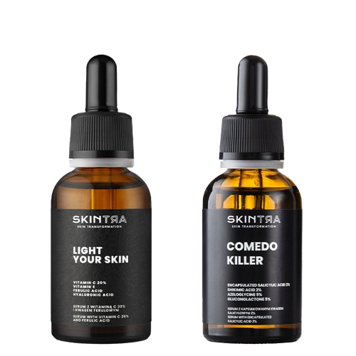 SkinTra - Clear & Bright Duo Set - Čistící sérum 30 ml + Rozjasňující sérum 30 ml