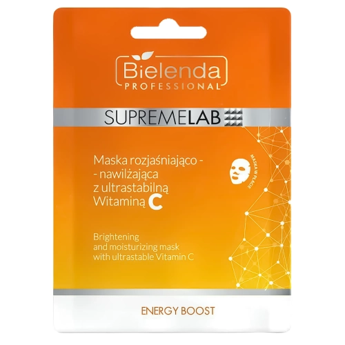 Bielenda Professional - Supremelab - Energy Boost - Rozjasňující a hydratační maska s ultrastabilním vitamínem C - 1 ks