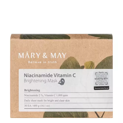 Mary&May - Niacinamide Vitamin C Brightening Mask - Sada rozjasňujících masek na obličej - 30 ks / 400g