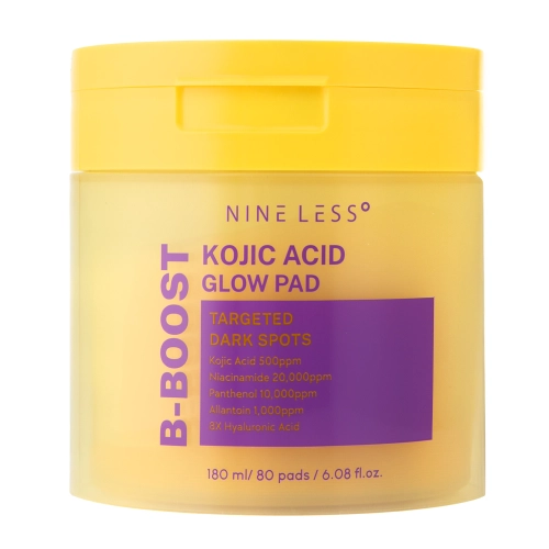 Nine Less - B-Boost Kojic Acid Glow Toner Pad - Pleťové polštářky s kyselinou kojovou - 80ks/180ml