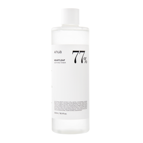 Anua - Heartleaf 77% Soothing Toner - Zklidňující tonikum na obličej - 500 ml