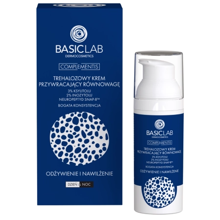 BasicLab - Výživa a hydratace - Bohatý vyrovnávající krém s trehalózou, 3 % xylitolu a 2 % inositolu - 50 ml