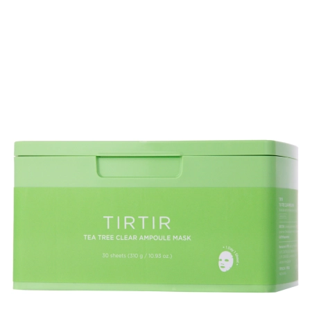 TIRTIR - Tea Tree Clear Ampoule Mask - Sada zklidňujících pleťových masek - 30ks/310g