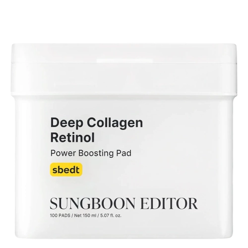 Sungboon Editor - Deep Collagen Retinol Power Boosting Pad - Pečující polštářky s kolagenem a retinolem - 190ml/ 100ks.