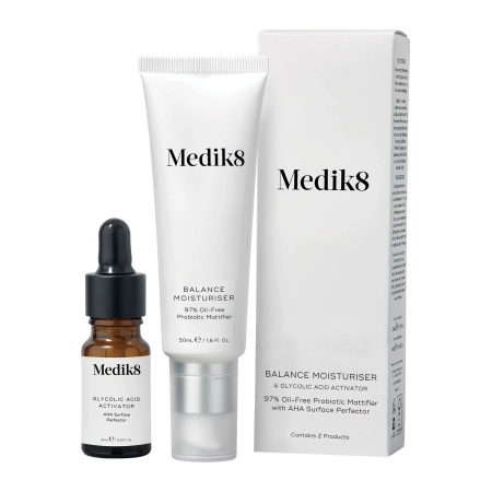 Medik8 - Balance Moisturiser with Glycolic Acid - Probiotický matující krém s AHA kyselinami - 50+10 ml