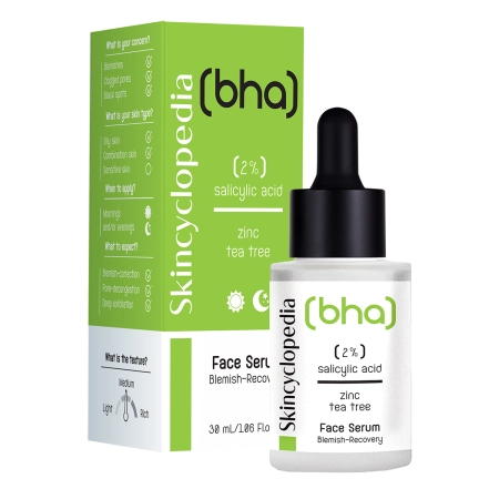 Skincyclopedia - Face Serum 2% Salicylic Acid + Tea Tree Oil - Exfoliační a regenerační pleťové sérum - 30 ml