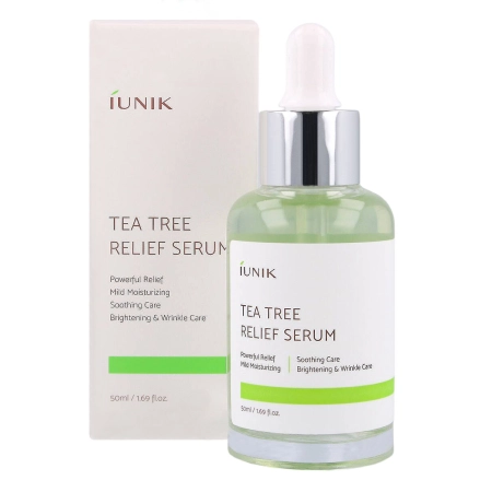  iUNIK - Tea Tree Relief Serum - Sérum pro problematickou pleť s vodou z listů čajovníku - 50 ml