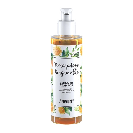 Anwen - Pomeranč a bergamot - Šampon pro normální a mastící se pokožku hlavy - 200 ml