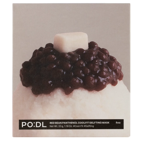 PO:DL - Red Bean Panthenol Coolfit Gelfting Mask Set - Sada zklidňujících gelových masek na obličej - 4x33g