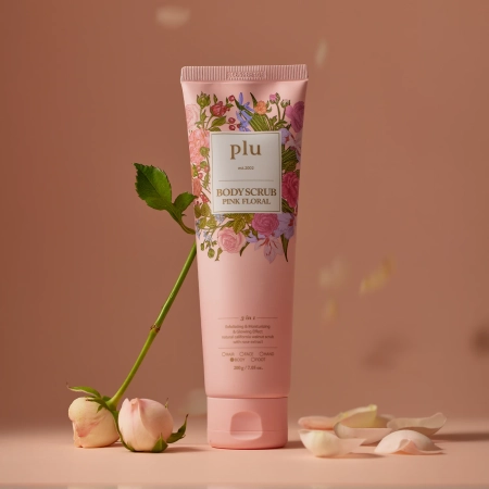 plu - Body Scrub - Peeling na tělo - Pink Floral - 200 g