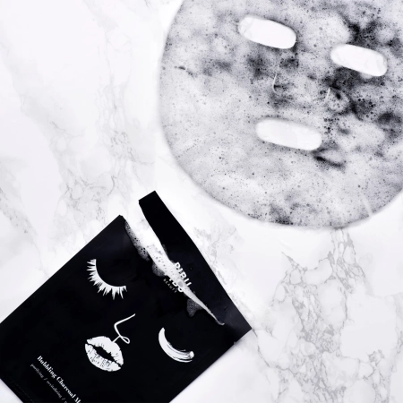 PIBU Beauty - Bubbling Charcoal Mask - Čistící plátýnková maska na obličej - 27 ml