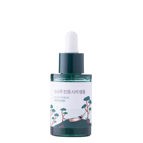 Round Lab - Pine Calming Cica Ampoule - Pleťová ampule pro redukci skvrn po akné - 30 ml