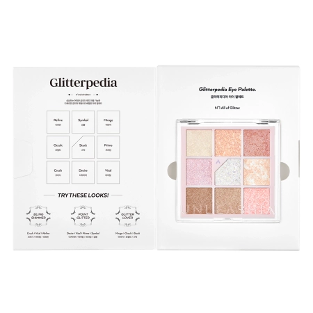 Unleashia - Glitterpedia Eye Palette - Veganská paletka očních stínů - 1 All of Glitter - 6,6 g