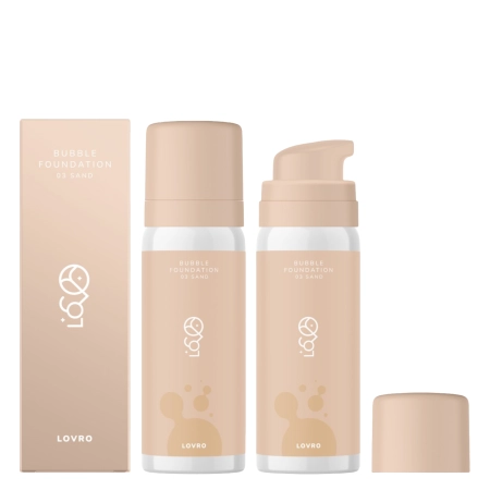 LOVRO - Bubble Foundation - Make-up s lehkým rozjasňujícím složením  - 03 Sand - 50 ml
