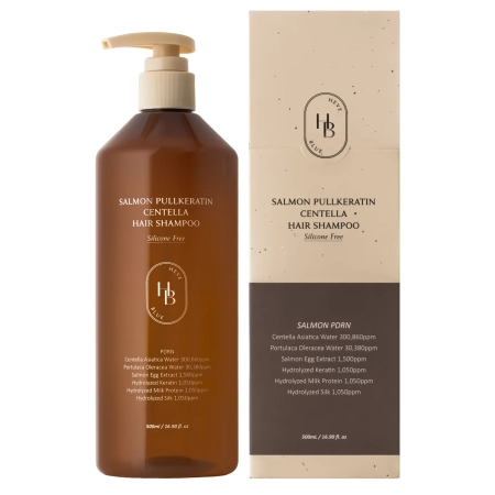 HEVEBLUE - Salmon PullKeratin Centella Hair Shampoo - Regenerační šampon na vlasy - 500 ml