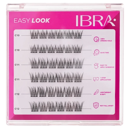 Ibra Makeup - Samolepicí trsové řasy - Easy Look - 3 mm