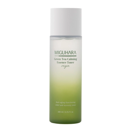 Miguhara - Green Tea Calming Essence Toner Origin - Zklidňující tonikum se zeleným čajem - 200 ml