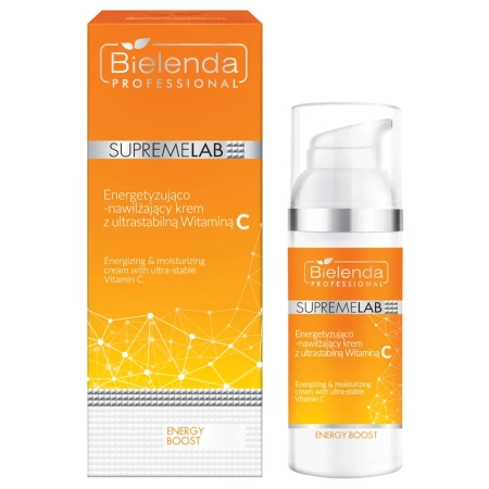 Bielenda Professional - Supremelab - Energy Boost - Energizing&Moisturizing Cream with Ultra-Stable Vitamin C - Energizující a hydratační krém s vysoce stabilním vitamínem C - 50 ml