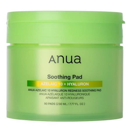 Anua - Azelaic 10+ Hyaluron Redness Soothing Pad - Zklidňující polštářky na obličej - 230ml/90ks