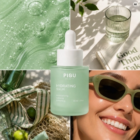 PIBU Beauty - Hydrating Serum - Hydratační sérum na obličej s mědnatými peptidy - 30 ml