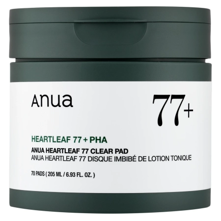 Anua - Heartleaf 77% Clear Pad - Zklidňující polštářky s extraktem z toulně srdčité - 70 ks.