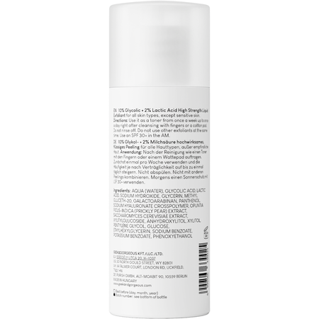 Geek & Gorgeous - Smooth Out - Silný peeling s 12% kyselinou glykolovou a mléčnou - 100 ml