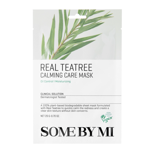 Some By Mi - Real Teatree Calming Care Mask - Zklidňující textilní maska - 20 g