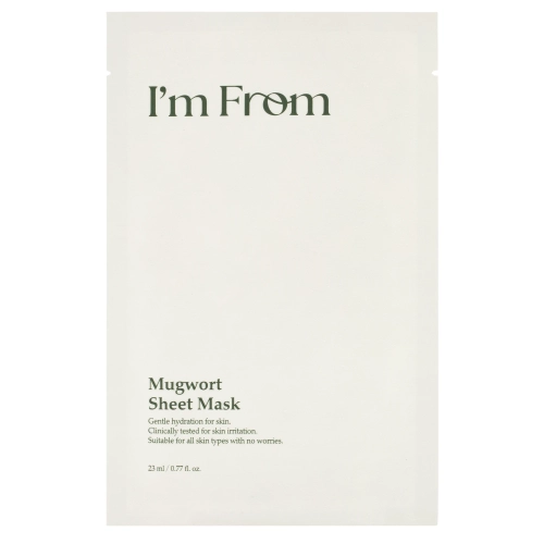 I'm From - Mugwort Sheet Mask - Zklidňující plátýnková maska s extraktem z pelyňku - 23 ml