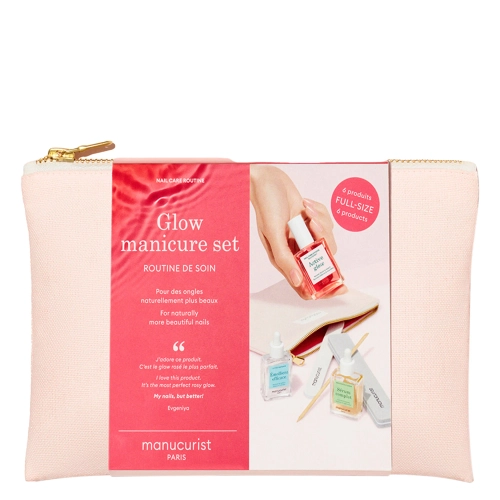 Manucurist - Soin - Glow Manicure Set - Sada na manikúru – Produkt na nehtovou kůžičku 15 ml + Lak na nehty 15 ml + Sérum 15 ml