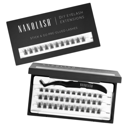 Nanolash - Stick & Go Pre-Glued Lashes - Trsy řas s lepidlem - Harmony - 1 balení