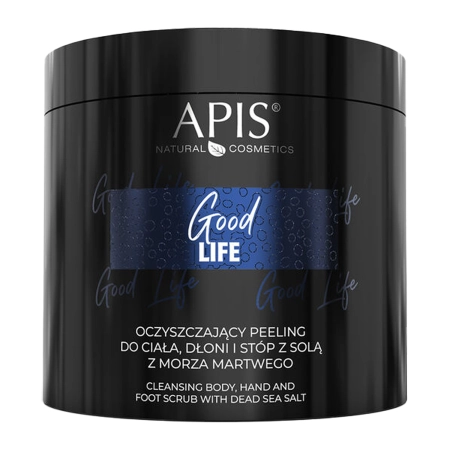 Apis - Good Life - Čistící peeling na tělo, ruce a nohy se solí z Mrtvého moře - 700 g