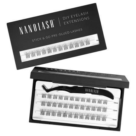 Nanolash - Stick & Go Pre-Glued Lashes - Trsy řas s lepidlem - Innocent - 1 balení