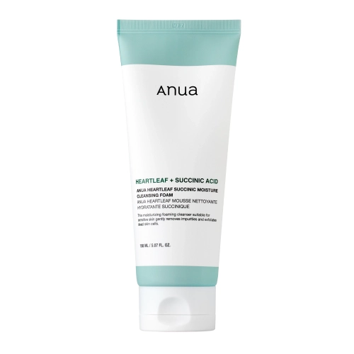 Anua - Heartleaf Succinic Moisture Cleansing Foam - Zklidňující čisticí pěna na obličej - 150 ml