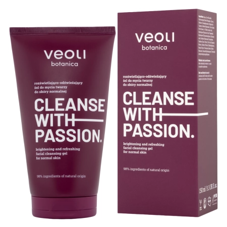 Veoli Botanica - CLEANSE WITH PASSION - Rozjasňující a osvěžující čistící gel na obličej pro normální pleť - 150 ml