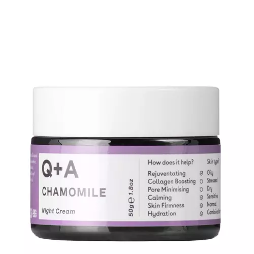 Q+A - Chamomile - Night Cream - Regenerační a zklidňující noční krém s heřmánkem - 50 ml