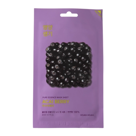 Holika Holika - Pure Essence Mask Sheet - Acai Berry - Plátýnková maska s extraktem z bobulí acai - 23 ml