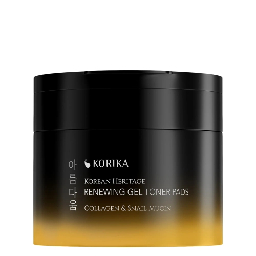 KORIKA - Korean Heritage Collagen & Snail Mucin Renewing Gel Toner Pads - Gelové polštářky na obličej s kolagenem a mucinem - 70 ks