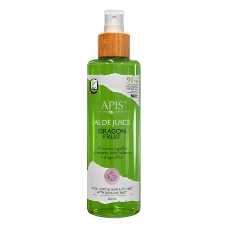 Apis - Aloe Juice - Face, Body & Hair Aloe Mist With Dragon Fruit - Aloe vera mlha na obličej, tělo a vlasy - 250 ml