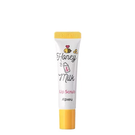 A'pieu - Honey & Milk Lip Scrub - Jemný peeling na rty s extraktem z medu - 8 ml