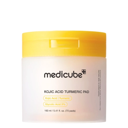 Medicube - Kojic Acid Turmeric Pad - Vatové tampony s kyselinou kojovou - 160 ml/70 ks