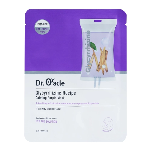 Dr.Oracle - Glycyrrhizine Recipe Calming Purple Mask - Zklidňující plátýnková maska na obličej - 1ks/22ml