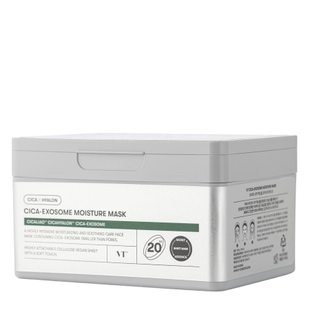 VT Cosmetics - CICA Exosome Moisture Mask - Sada hydratačních pleťových masek v plátynku - 20ks/350ml