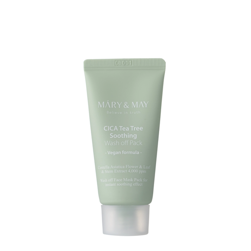 Mary&May - Vegan CICA TeaTree Soothing Wash off Pack - Jílová maska - 30g