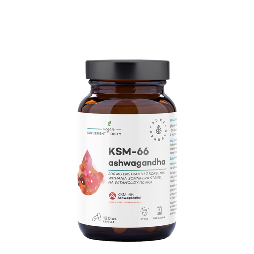 Aura Herbals - Ashwagandha KSM-66 Kořen 200 mg - Kapsle - 120 ks.