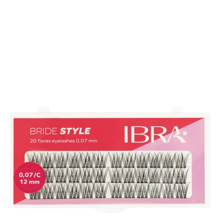 Ibra Makeup - Trsy řas Bride Style - 12 mm - 36ks