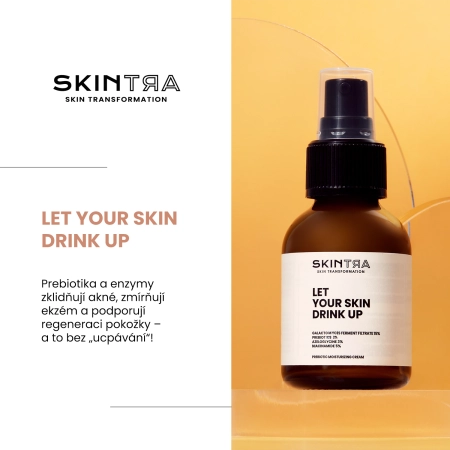 SkinTra - Let Your Skin Drink Up - Prebiotický hydratační krém - Lahvička 50 ml
