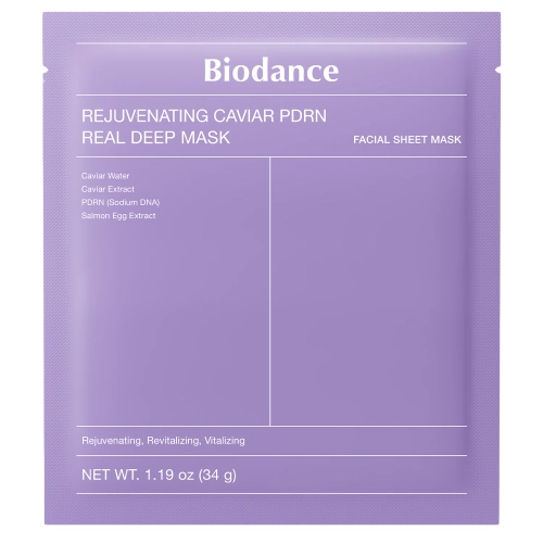 Biodance - Rejuvenating Caviar PDRN Real Deep Mask - Kolagenová pleťová maska s PDRN - 1ks/34g