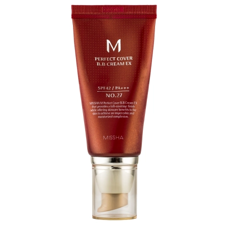Missha - M Perfect Cover BB Cream SPF42/PA+++ - No.27 Honey Beige - Krycí BB krém s UV filtrem - 50 ml
