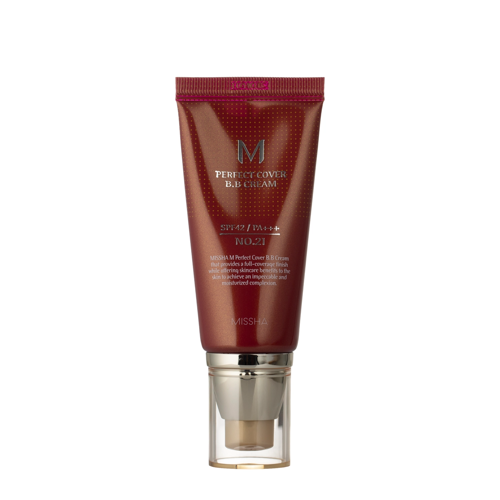 Missha - M Perfect Cover BB Cream no. 21 Light Beige - BB krém s ochranným faktorem SPF 42 - 50 ml