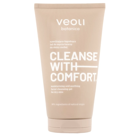 Veoli Botanica - CLEANSE WITH COMFORT - Hydratační a zklidňující čistící gel na obličej pro suchou pleť - 150 ml